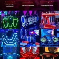 DJ-Pult aus Eisen, Privatraum, Plattenspieler-Audiotisch, Leuchtende Mischkonsole, Party KTV Nachtclub Tanzfläche Silber/Lila