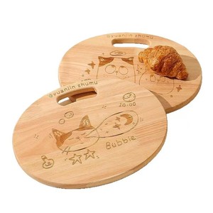 Plateau ovale en bois Yuanjin Zhumu, couleur naturelle, bois massif, pour servir fruits, légumes, pain, pâtisseries - Product Image 2