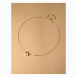 Conjunto de collar y pendientes con diseño de flores, engaste de aleación de cobre, para uso diario - Product Image 4