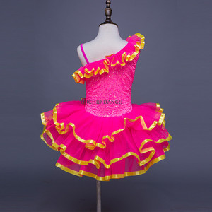 Christmas Stage Sequins Performance Wear Jazz Latin Ballet <strong>Costume</strong> <strong>for</strong> <strong>Girls</strong> - Product Image 3