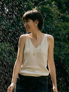 Collana da Donna Lunga con Fiori Tridimensionali a Strati in Bambù e Pietra Naturale, Lusso Leggero, Stile Niche, Catena Sportiva, Regalo - Product Image 4