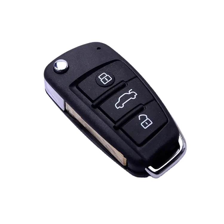XinWang 71*35.5*21MM 3 Buttons Flip Folding Smart Entry Car Key Case Sh-ell Fob Remote Key Case Sh-ell For Au-di
