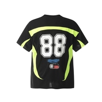 100% poliester kaus sepak bola kustom ukuran besar kaus rajutan kelas berat kualitas tinggi pakaian pesanan Cetak Panjang