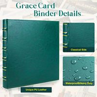 Porte-cartes vintage en similicuir KAVO I |   Peut contenir 540 cartes, classeur à 3 anneaux rechargeable /TCG/ Cartes de sport, style livre élégant