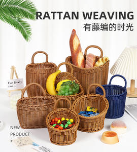 Vendita calda di plastica in rattan portatile durevole cestino da giardino appeso fiore <span class=keywords><strong>piccolo</strong></span> fiore di pallacanestro - Product Image 6