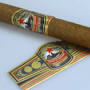 Etiqueta de Papel con Diseño de Lujo para Cigarros, con Lámina Dorada en Relieve, Etiqueta 3D con Impresión - Product Image 1
