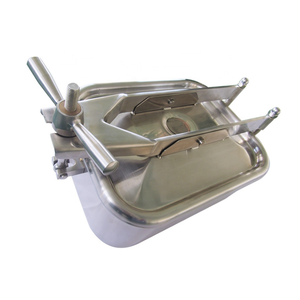 Trappe rectangulaire de haute qualité en acier inoxydable SS304 316L, alimentation manuelle avec un bras transversal - Product Image 2