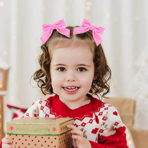 กิ๊บติดผมริบบิ้นกำมะหยี่<span class=keywords><strong>สี</strong></span>พื้น 15x10 ซม. สำหรับงานปาร์ตี้ คริสต์มาส โบว์ผูกผมเด็กผู้หญิง ลายลูกกวาด แบบยุโรป-อเมริกัน - Product Image 2