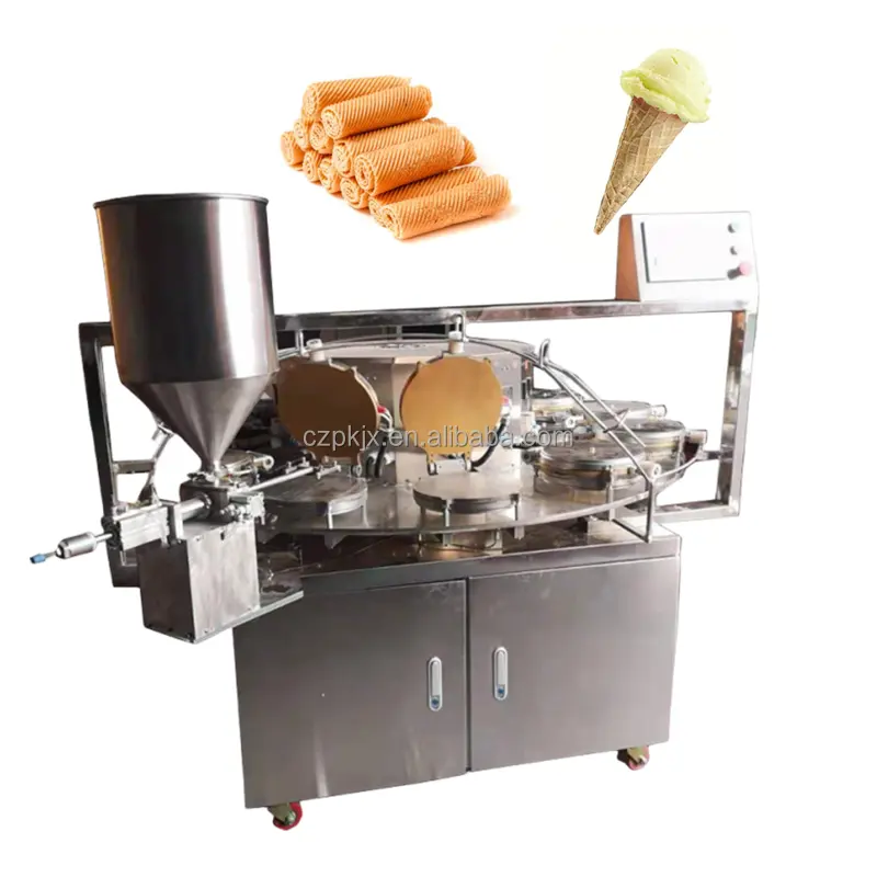 Commercial Industrial Icecream Making Equipment Waffle Egg Roll Maker Ice Cream Cone Make Machine