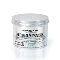 Flacon en aluminium de qualité alimentaire, 250ml, pour pilules d'huile de poisson, capsules de médicaments, emballage, boîte