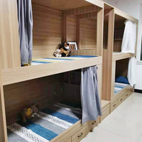 Minjun Meubles Espace Capsule Lit Superposé Entreprise Employé Université Dortoir Double Couche En Bois Massif Paquet Complet Lit Haut Bas