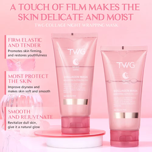 TWG kollajen krem gece sarma yüz maskesi güzellik kollajen yüz kremi nemlendirici Anti kırışıklık beyazlatma kollajen cilt bakımı seti - Product Image 3