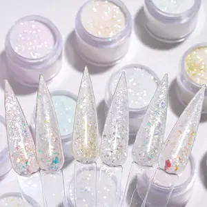 2022 Heiß verkauf Hochwertiges Acryl nagel pulver 3 in 1 Pigment glitter pulver