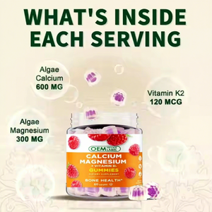 Gummies Nature Made Ausreson <span class=keywords><strong>Ca</strong></span> Mg Zn Vitamine <span class=keywords><strong>D3</strong></span> B12 Vitamine <span class=keywords><strong>K2</strong></span> pour les os – Supplément de Calcium et de Magnésium - Product Image 4