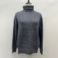 Pull en cachemire doux d'hiver d'usine OEM Pull en tricot à col roulé brossé confortable et confortable pour femmes