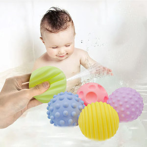 Boules sensorielles en silicone pour bébé, sans BPA, <span class=keywords><strong>6</strong></span> pièces, à picots, à mâcher, à presser, souples, pour la préhension, entraînement de la perception tactile - Product Image 2