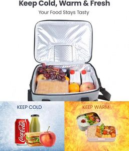 กระเป๋าเก็บความเย็นแบบมีโลโก้สั่งทำปี 2024 ความจุ 30 ลิตร สำหรับใส่อาหารกลางวัน เก็บความร้อนและความเย็นได้ ป้องกันการรั่วซึม มีสายสะพายและช่องใส่ของหลายช่อง - Product Image 2