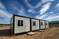 Maison conteneur modulaire préfabriquée 20 pieds 40 pieds, portable, mobile, démontable, structure en acier, pour camping