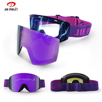 Lunettes de ski OTG personnalisées avec logo OEM, verres magnétiques de luxe pour l'extérieur, photochromiques, pour snowboard,