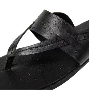 Sandalias Casuales de Verano con Tira en T, Punta Abierta, de Cuero Genuino, con Suela de Goma Antideslizante - Product Image 3