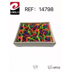 MNJ Giocattolo per cani Bell Ball colorato 12 pezzi per il gioco degli animali domestici - Product Image 2
