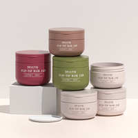Vente en gros de pots cosmétiques à large ouverture, luxueux, 250 ml, 350 ml, pots en plastique vides personnalisés pour crème pour cheveux, beurre corporel, avec bouchon à clapet