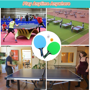 Regail 3 نجمة اللون تنس طاولة مضرب تشمل 4 مضرب + 6 كرات + حقيبة حمل الأصفر/الأزرق/الأحمر/الأخضر بينغ بونغ مضرب مجموعة - Product Image 3