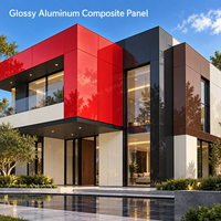 Panneau composite en aluminium gris brillant avec revêtement PE, 4x8 pieds, plaque ACP pour panneaux de plafond de hall