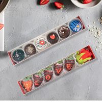 Boîtes en carton kraft rouge haut de gamme de qualité supérieure avec gaine en plastique pour emballage de dessert au chocolat pour biscuits