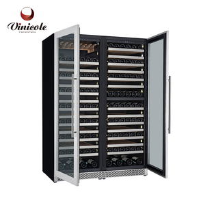 Cave à vin Vinicole avec éclairage LED, grand réfrigérateur, vente en gros, acier inoxydable, température électronique, caisses en bois, modèle Vi355t - Product Image 5