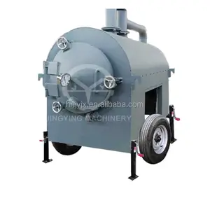 Mobile charcoal retort kiln mini biochar furnace charcoal making carbonization retort for sale