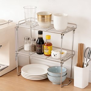 Support de rangement de bureau en acier inoxydable 304, taille M, pliable, hermétique, avec couvercle à clipser, pour l'organisation des pots à épices sur le comptoir de cuisine - Product Image 4