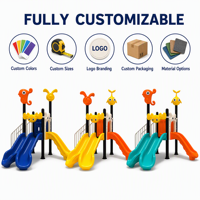SageDelightRides Module de parc personnalisé, structure d'amusement avec toboggan ondulé et unité d'escalade pour enfants, en tube d'acier galvanisé, pour place publique, vente en gros