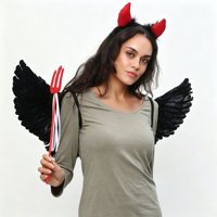 Ailes d'ange, ailes de démon, ailes en plumes, décorations douces, Halloween, Noël, carnaval, cosplay, accessoires de scène de mariage, fournitures pour fêtes d'enfants