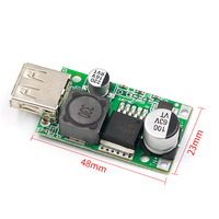LM2596HV Modul Daya Step-Down Baterai DC-DC 12V-48V Ke 5V USB/Papan Pengisi Daya Ponsel Tiongkok Tanpa Pemasangan