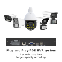 Enregistreur vidéo réseau (NVR) 4K P2P 10 canaux, format mini, pour la sécurité domestique, enregistreur vidéo HD autonome, compression H.265, visualisation à distance via smartphone