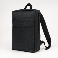 Sac à dos rectangulaire fin en tissu Oxford 300D, sac à dos pour ordinateur portable pour l'école, les voyages, le bureau, avec poignée supérieure et fermeture à glissière