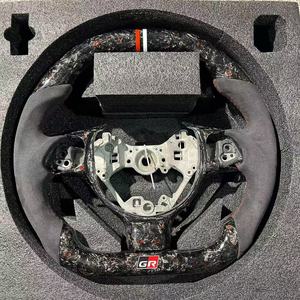 Volant YLC en cuir perforé en fibre de carbone avec marquage d'alignement personnalisé pour Lexus <span class=keywords><strong>GS500</strong></span> LX600 LX570 CT200 IS250 - Product Image 6