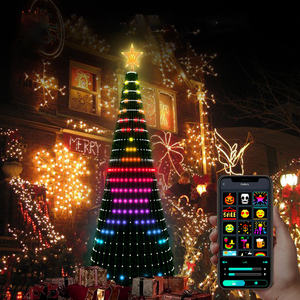 Cây Giáng Sinh Với Biến LED Chuỗi Ánh Sáng Giáng Sinh Chủ Đề Trang Trí Ngoài Trời Không Thấm Nước Điều Khiển Từ Xa Kỳ Nghỉ Đèn - Product Image 4