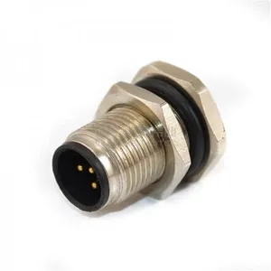 M12 Sensor Connector 3 4 5 8 12 Pin Male Front Mount Receptacles Straight Solder Up for Cable
