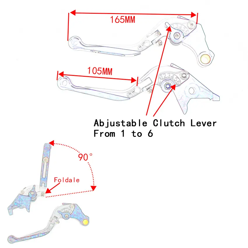 접이식 접이식 레버 중공 형 브레이크 클러치 레버 KTM 1090 모험/R 1050 690 Duke/ SMC/SMCR Enduro