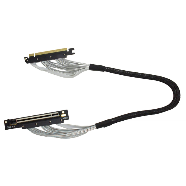 PCIE5.0X16 GPU Server Graphics Card Extension Cable Braided Network Cable Bundle High-speed Lossless Server Left/right Cable