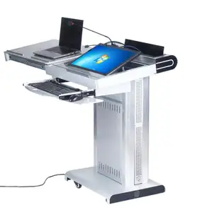 Smart podium Education Equipment teacher's Auditorium desk Multimedia Podium Aluminum table