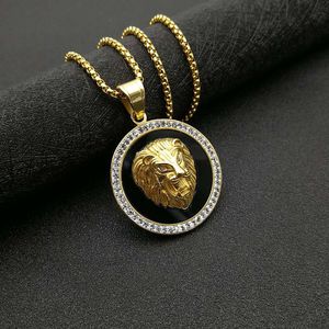 Daicy conception unique en acier inoxydable hip hop homme <span class=keywords><strong>or</strong></span> lion <span class=keywords><strong>Pendentif</strong></span> Camée - Product Image 2
