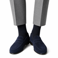 Chaussettes en coton pour hommes de qualité supérieure, tricot finesse, style business décontracté, pour usage quotidien, OEM ODM