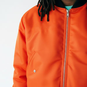 Giacca Bomber Varsity con Zip in Cotone Pesante Patchwork Personalizzata dal Produttore per Uomo - Product Image 2