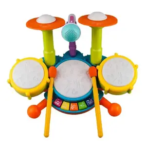 Kinderdrumstel Muziekuitrusting Pak Maternale En Baby Speelgoed Jazz Drumspeelgoed Voor Montessori Educatief Speelgoed