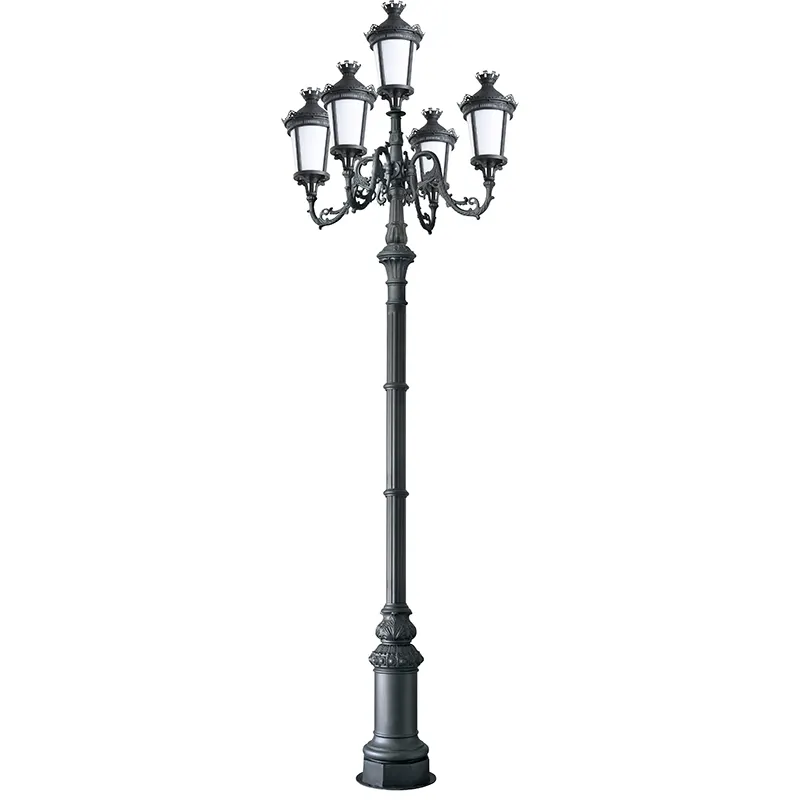 DAHENG Rétro Style Européen Antique Lampadaire Poteaux Jardin Poteau Lumière Route Voie Antique Jardin Lumière pour Jardin