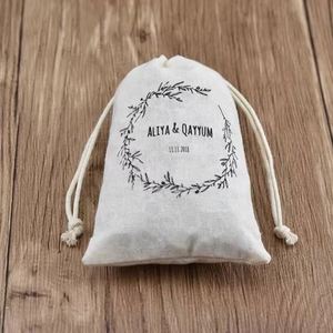 100% Cotton Reusable Produce Muslin <b>Bags</b> Multipurpose Double Drawstring Storage Pouch for Everyday Use - Product Image 3