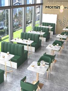 Canapé de luxe pour stand mural Mobilier de restaurant occidental Tables à manger et chaises de salle à manger pour café dessert pâtisserie - Product Image 5